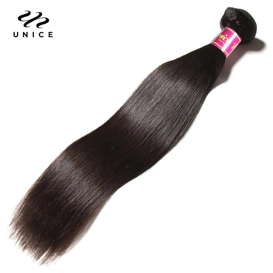UNICE HAIR 30 Inch Brazilian Bone Straight Hair Bundles 100% Human Hair Weave Bundles Straight Virgin Hair Extension 1/3/4 PCS