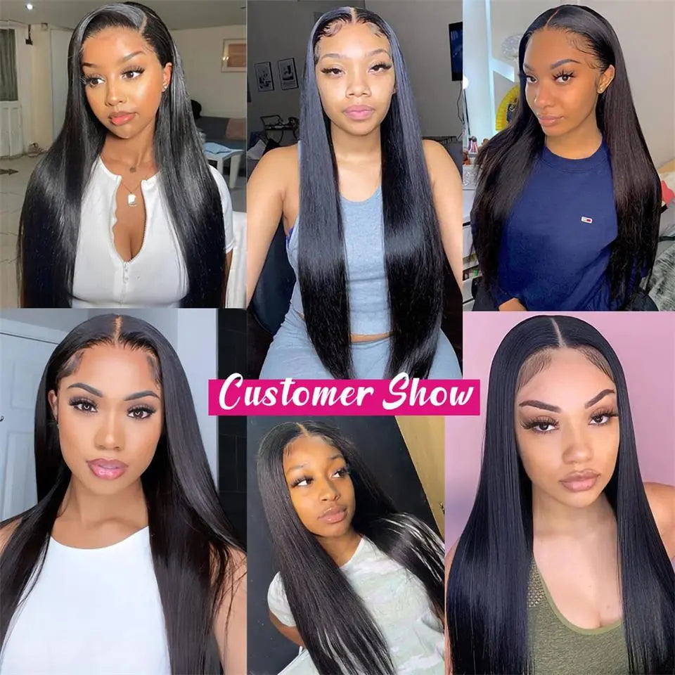 AliPearl Hair Real HD Lace Front Closure Wig Human Hair Wigs Brazilian Straight 5x5 Lace Human Hair Wig Pre-Plucked For Women